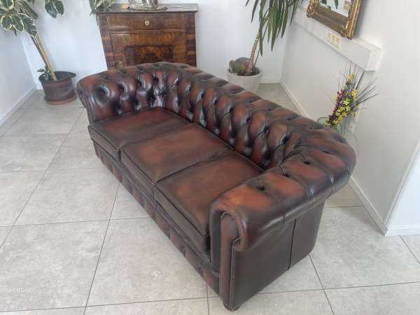 Chesterfield Sofa Clubsofa Weinrot Cultmöbel A4478