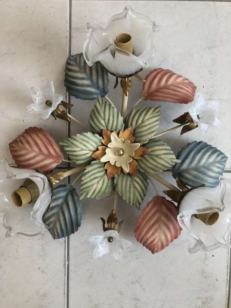 venezianischer Luster floraler Deckenleuchter Blätterform Z1690