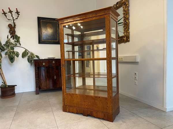 Biedermeier Vitrine Bücherschrank Eschenholz A4950