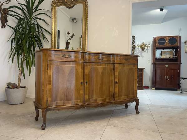 Anrichte Barockstil Sideboard Nussholz A4446